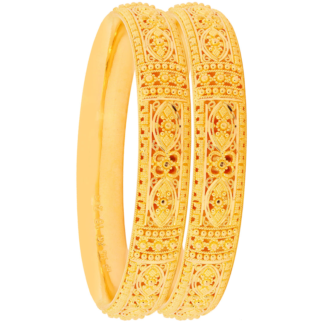 2.3 Size Set of 6pcs Bangles in 22K Gold