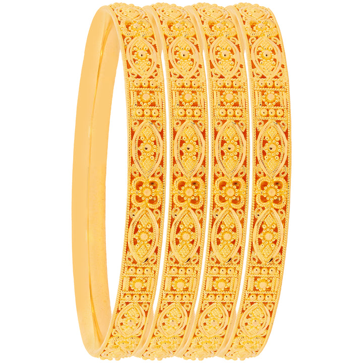 2.3 Size Set of 6pcs Bangles in 22K Gold