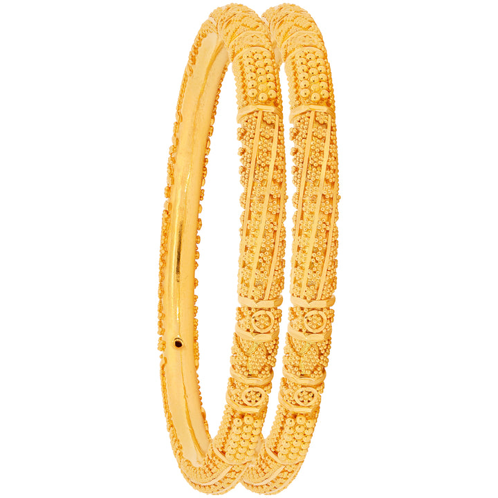 2.3 Size Pipe Set of 6pcs Bangles in 22K Gold