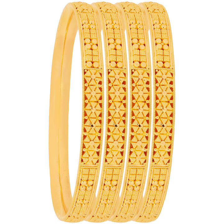 2.3 Size Set of 6pcs Bangles in 22K Gold