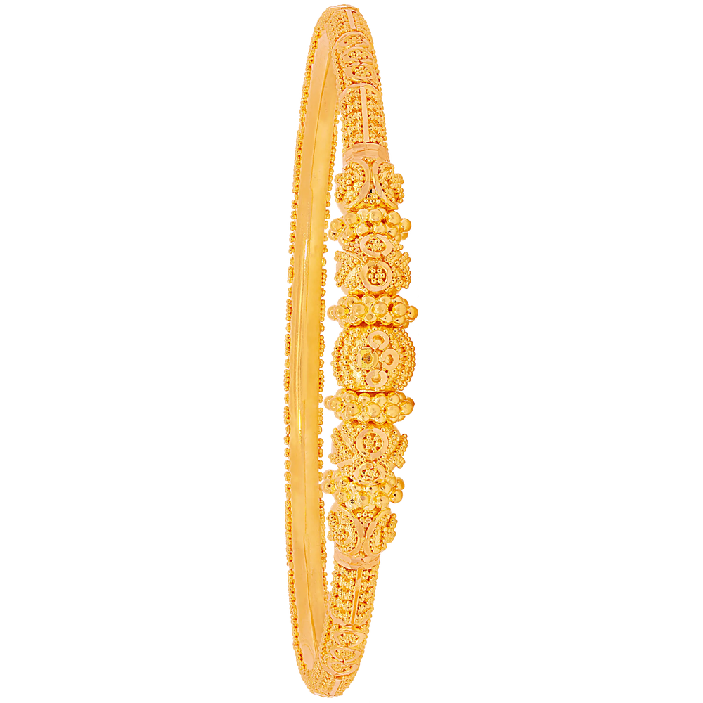 2.7 Size Pipe 2pcs Bangle in 22K Gold