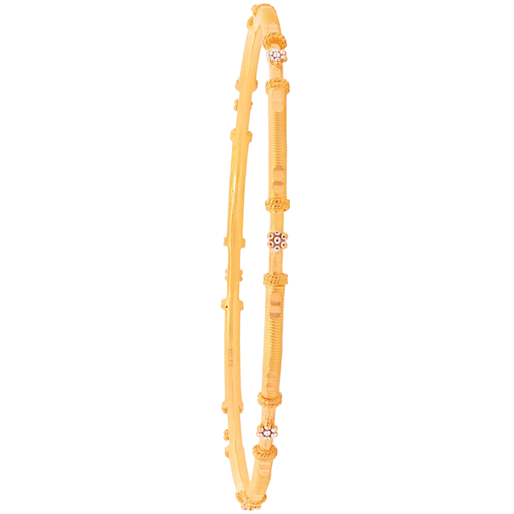 2.6 Size Two tone 2pcs Bangle in 22K Gold