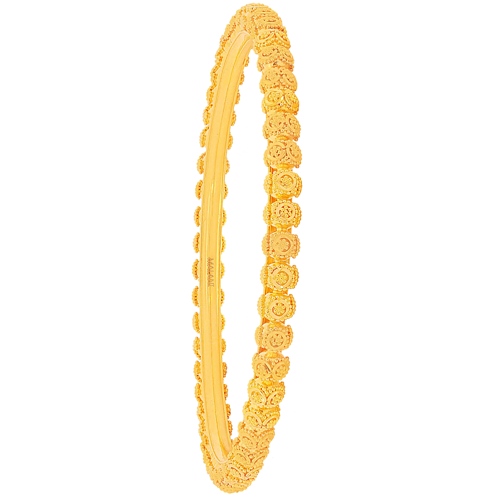 2.8 Size Set Of 2pcs Bangles in 22K Gold