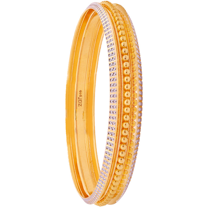 2.7 SizeTwo tone Set of 2pcs Bangles in 22K Gold