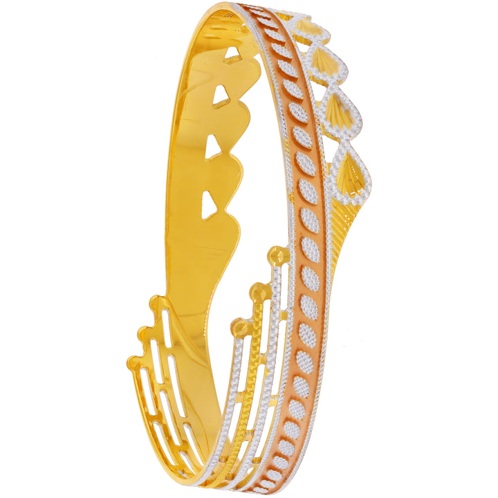 2.8 Size Three tone 2pcs Bangle in 22K Gold