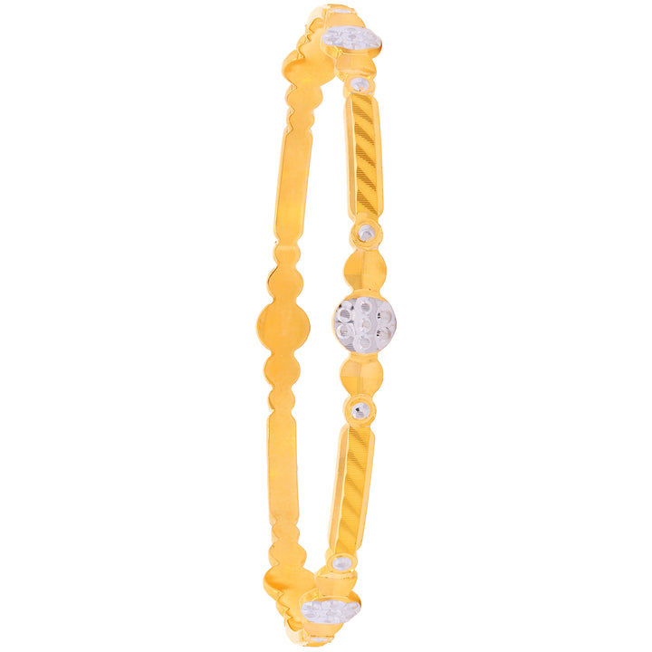 2.6 Size Two tone Set Of 4Pcs Bangles in 22K Gold