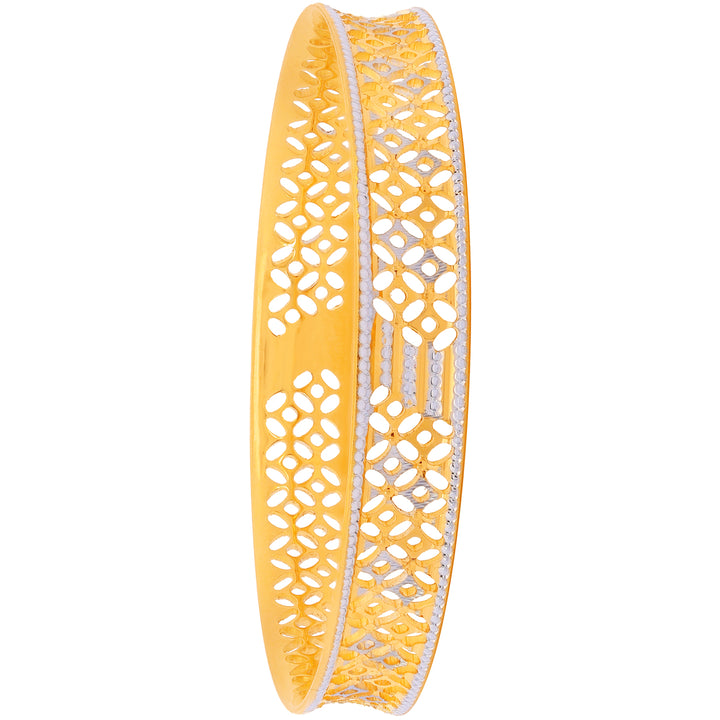 2.6 Size Two tone Set of 2Pcs Bangles in 22K Gold