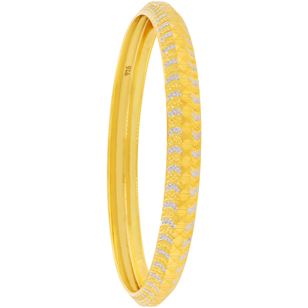 2.8 Size Two tone 2pcs Bangle in 22K Gold