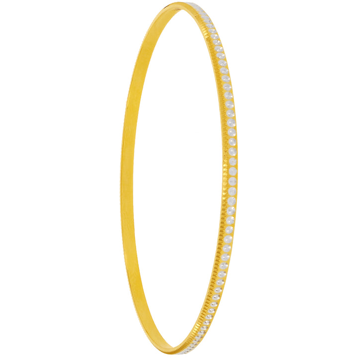 2.6 Size Two tone Set of 6pcs Bangles in 22K Gold
