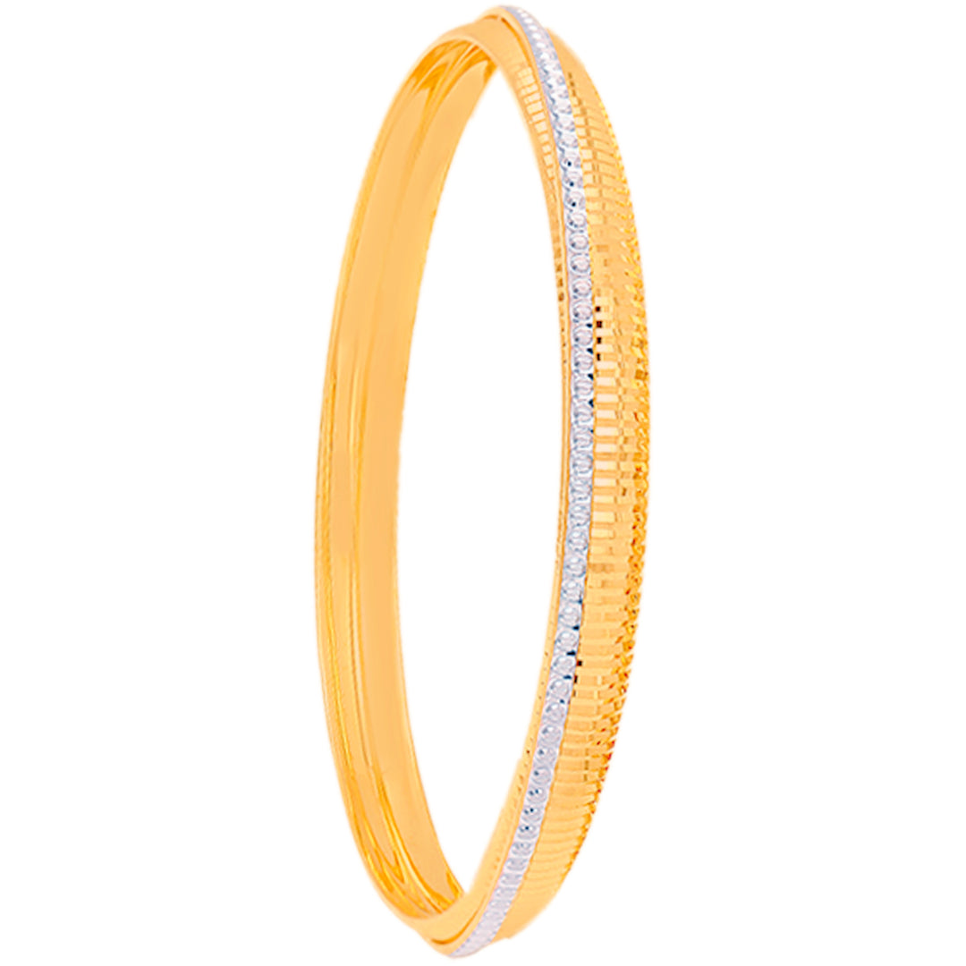 2.10 Size Two tone 2pcs Bangle in 22K Gold