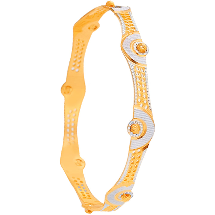 2.9 Size Two tone 2pcs Bangle in 22K Gold