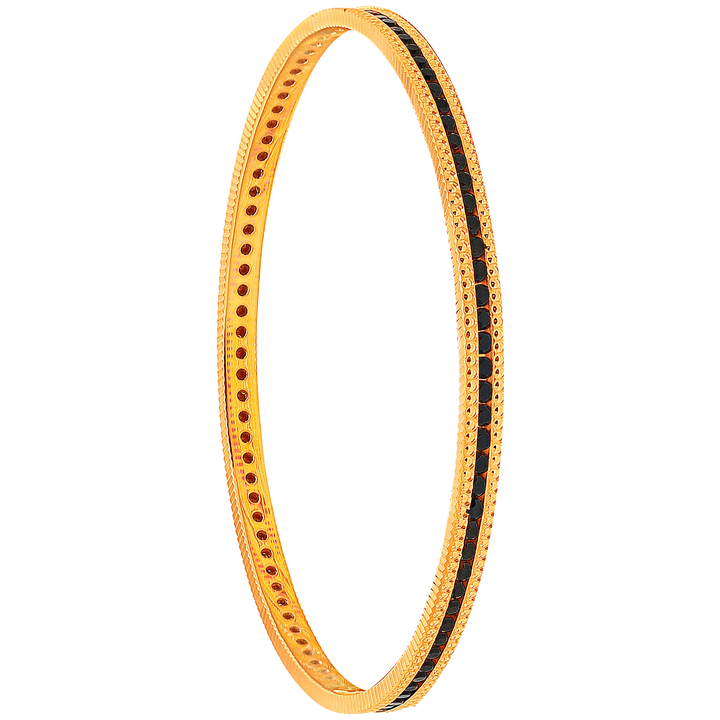 2.3 Size Set of 6pcs Bangles With Gemstones in 22K Gold