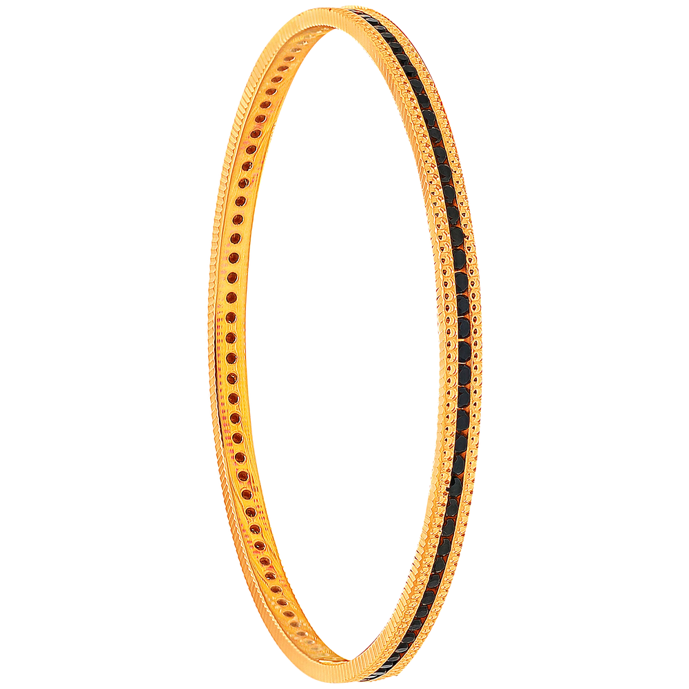 2.5 Size Set of 6pcs Bangles With Gemstones in 22K Gold