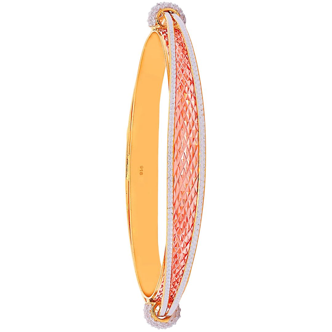 2.7 Size Three tone Kara in 22K Gold