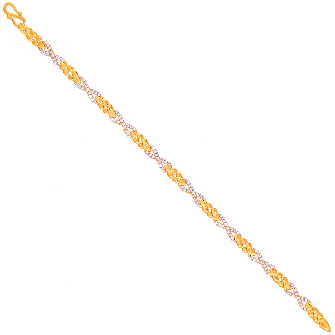 Stunning Bracelet With Gemstones in 22K Gold