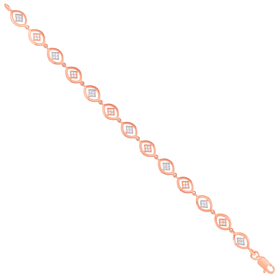 Captivating Bracelet With CZ in 18K Rose Gold