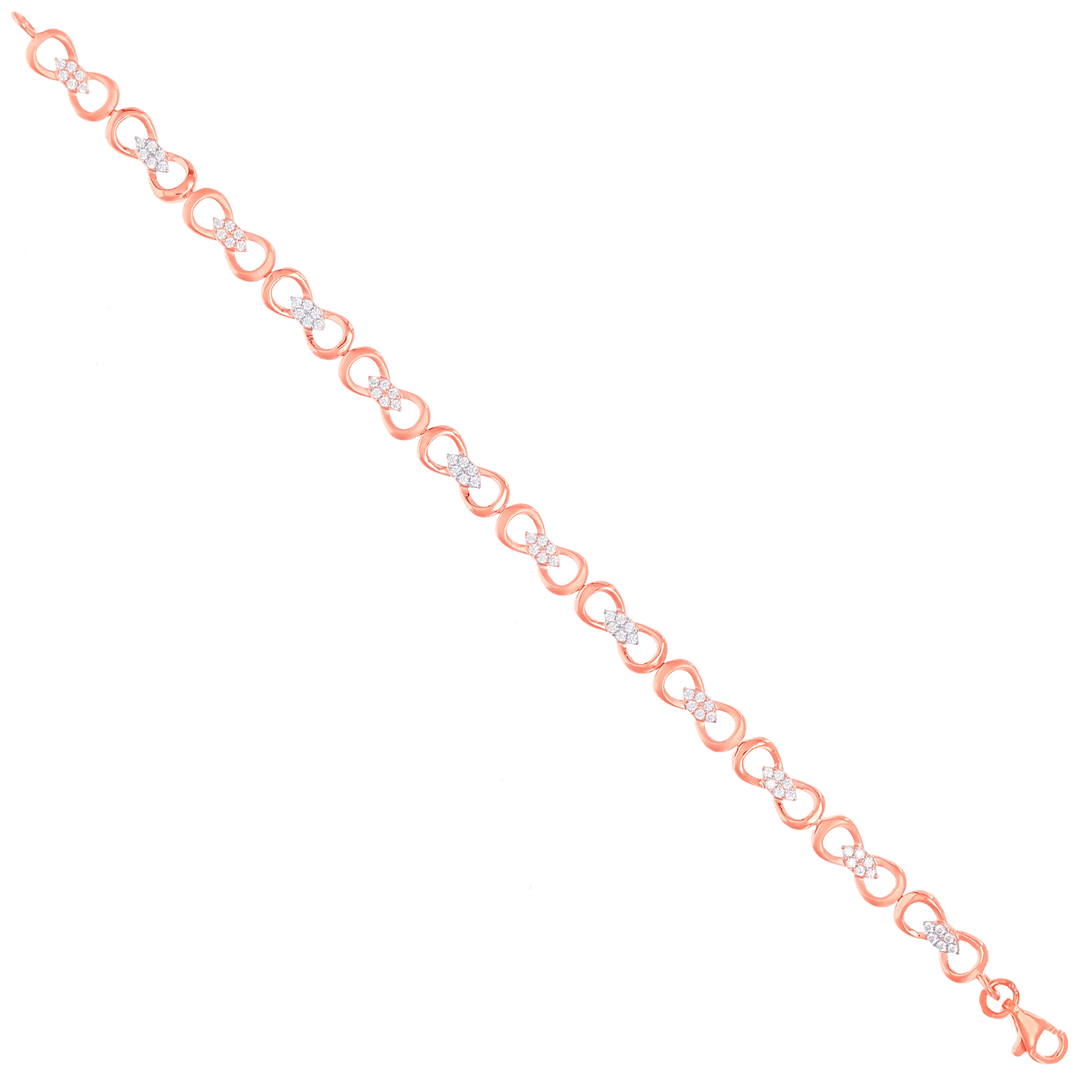 Endearing Bracelet With CZ in 18K Rose Gold