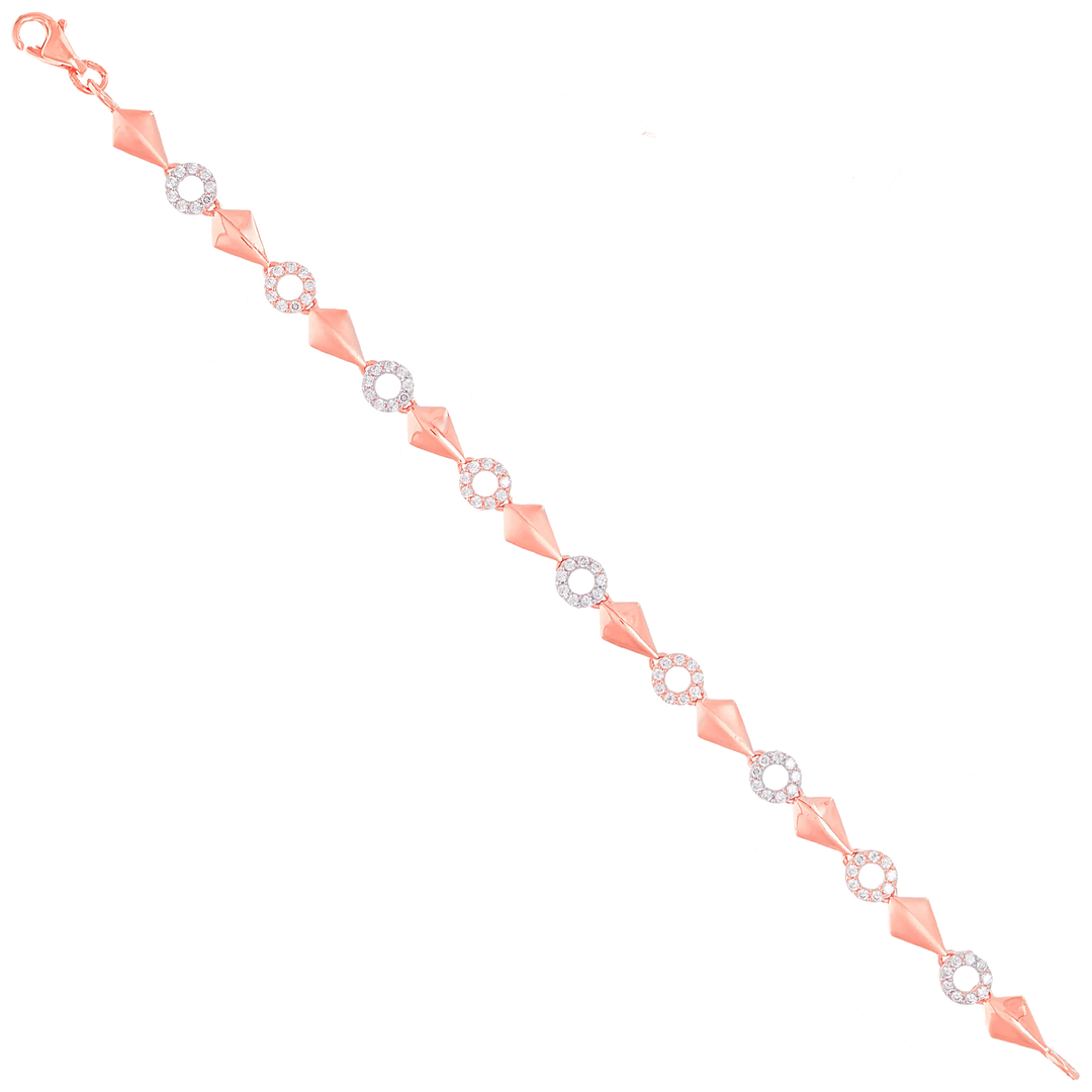 Stunning Bracelet With CZ in 18K Rose Gold