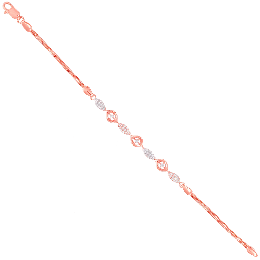 Delightful Bracelet With CZ in 18K Rose Gold