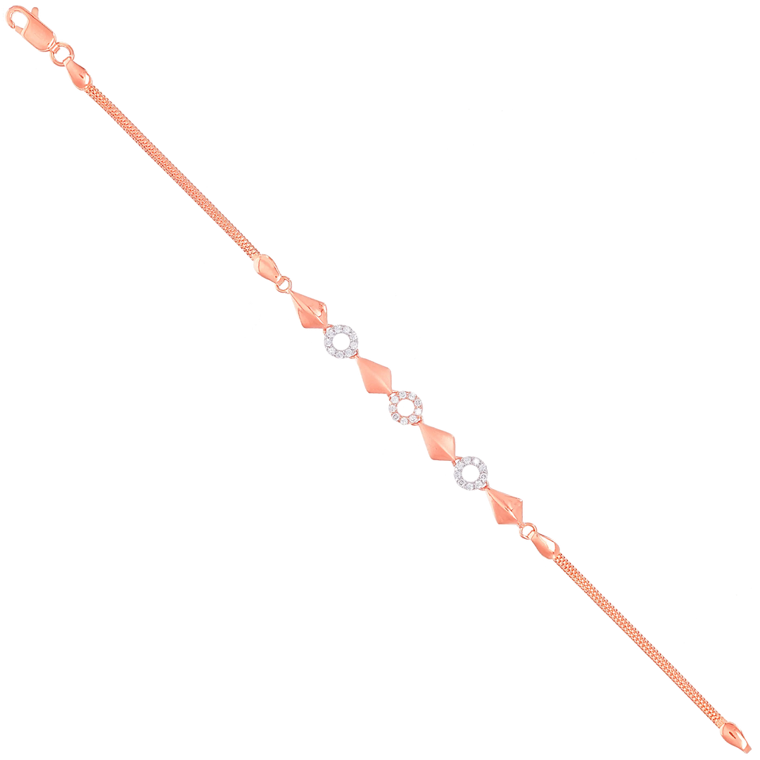 Fascinating Bracelet With CZ in 18K Rose Gold