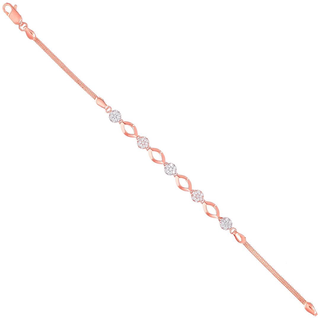 Opulent Bracelet With CZ in 18K Rose Gold