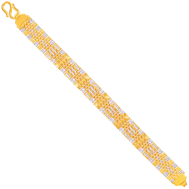 Stunning Reversable Two tone Bracelet in 22K Gold
