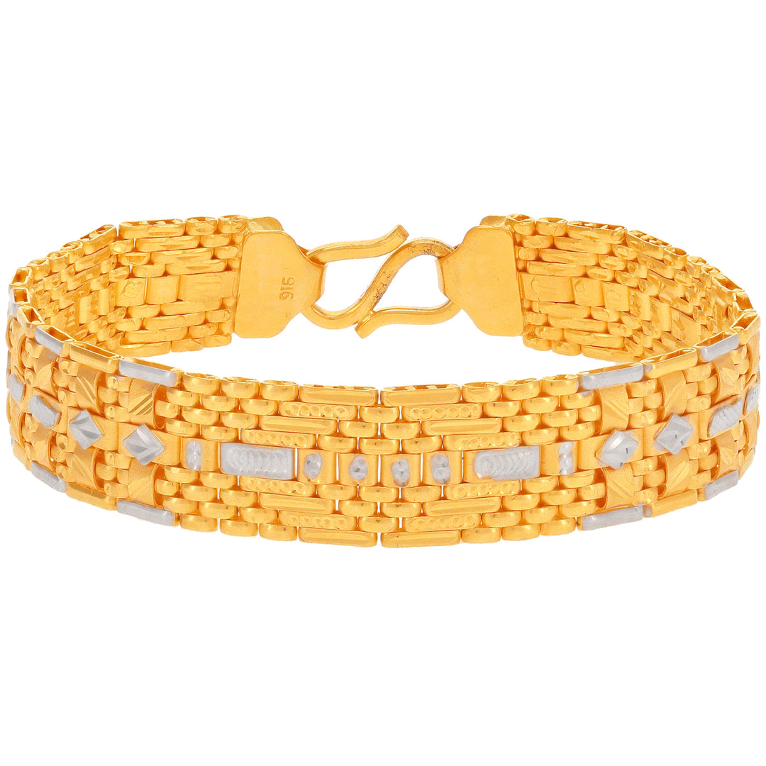 Stunning Reversable Two tone Bracelet in 22K Gold