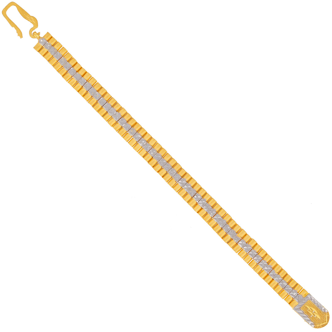 Gorgeous Two tone Bracelet in 22K Gold
