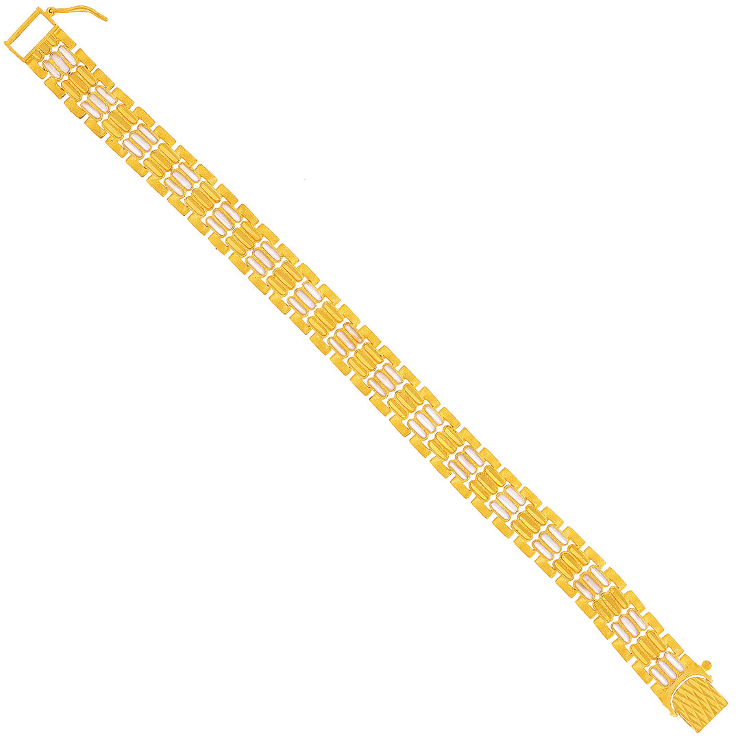 Enchanting Two-tone Bracelet in 22K Gold