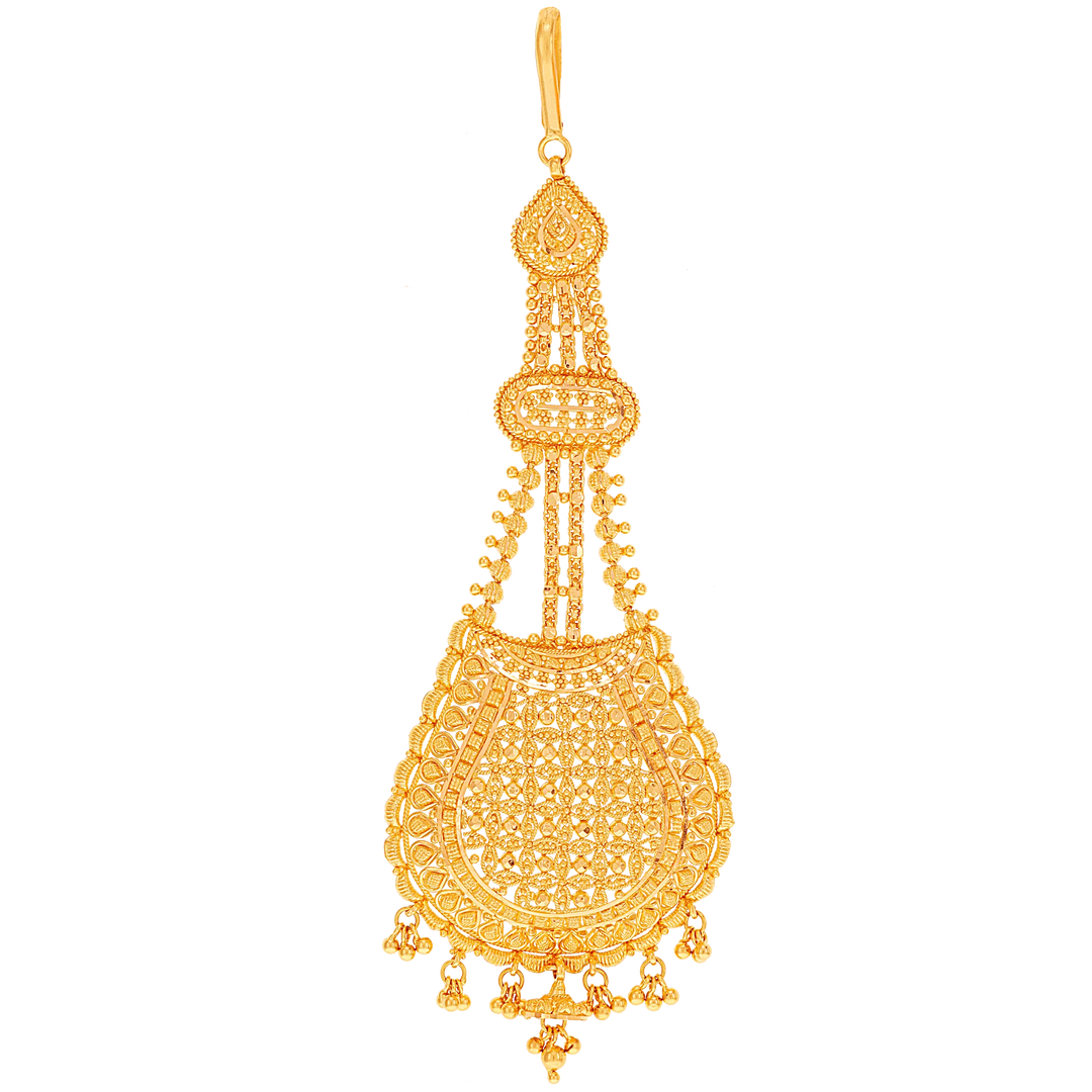 Intricate Maang Tikka in 22K Gold