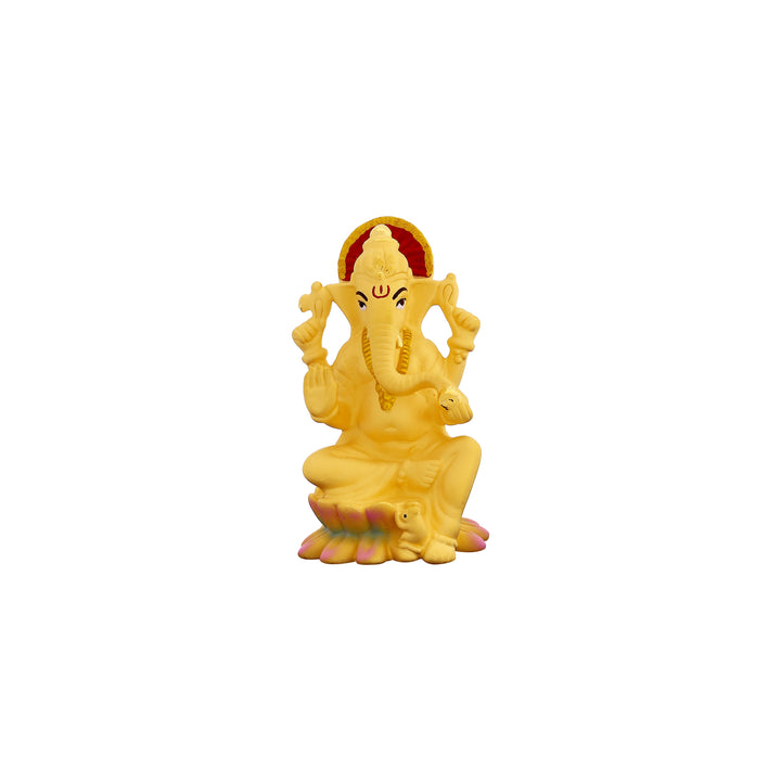 Ganesh Hollow Idol With Minakari in 24K Gold