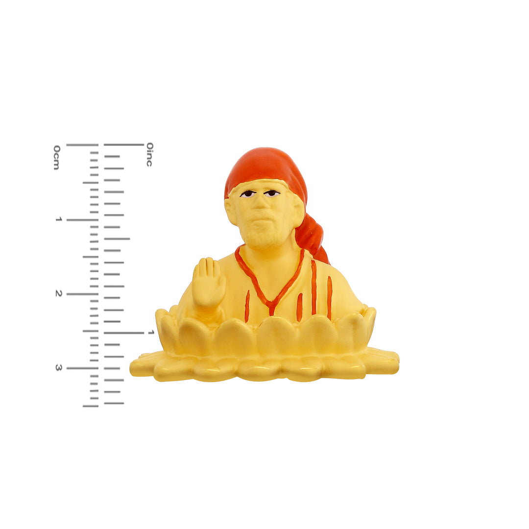 Sai Baba Hollow Idol with Minakari in 24K Gold
