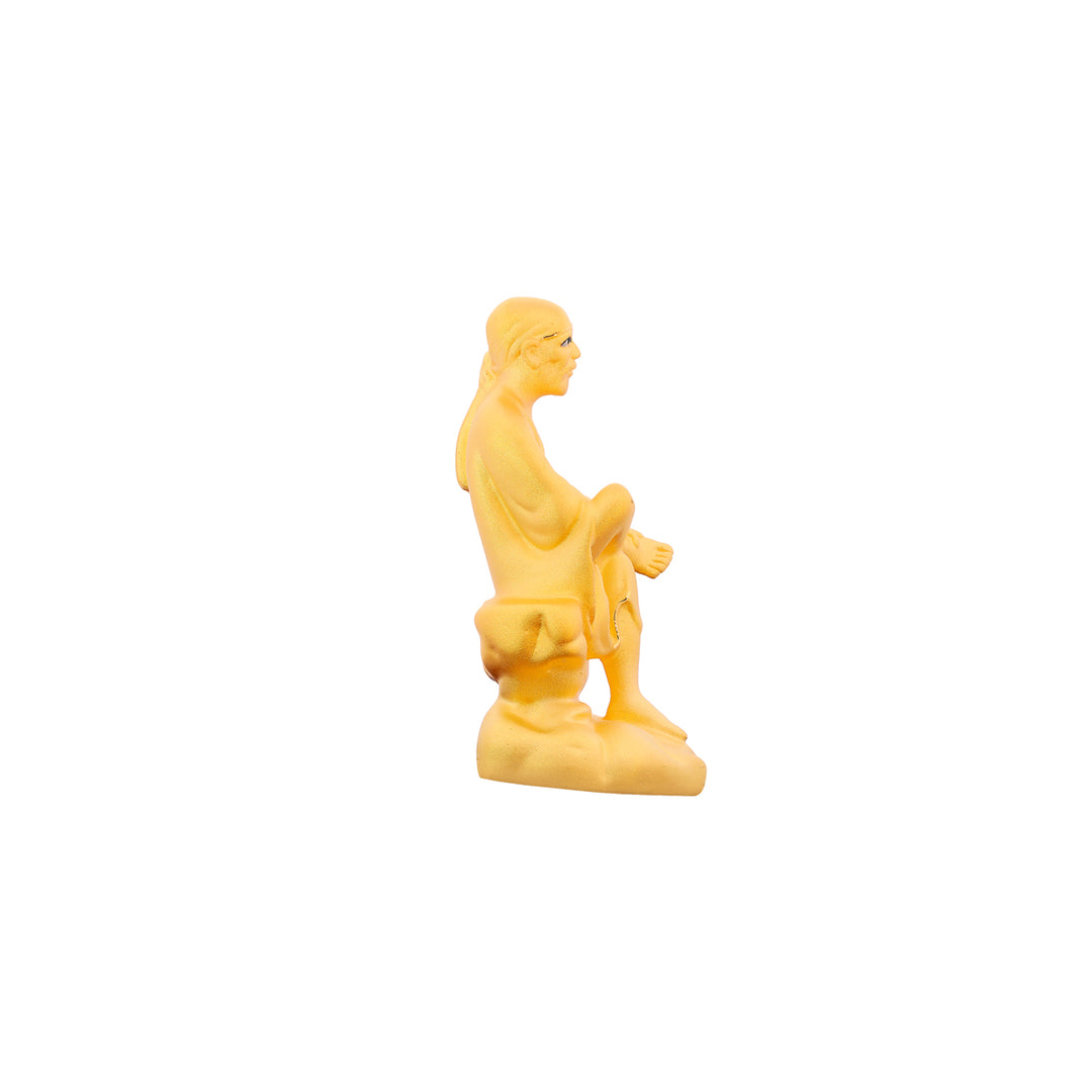 Sai Baba Hollow Idol With Minakari in 24K Gold