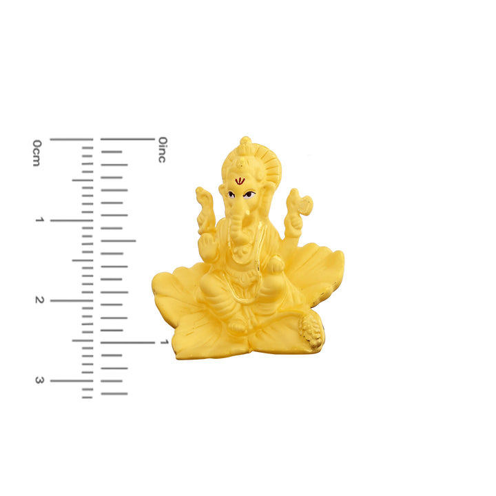 Ganesh Hollow Idol With Minakari in 24K Gold