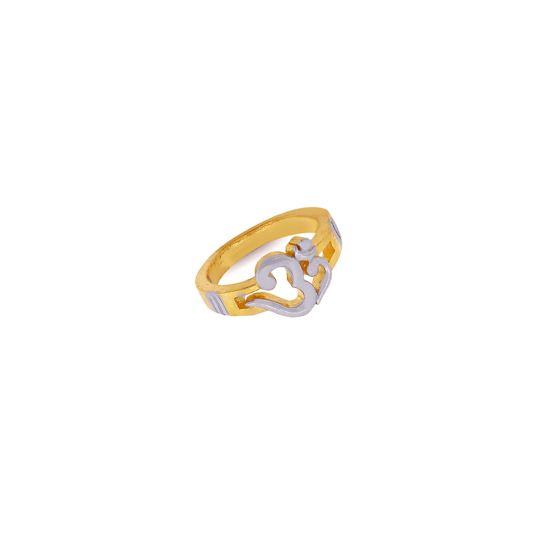 Kids Two tone Om Ring in 22K Gold