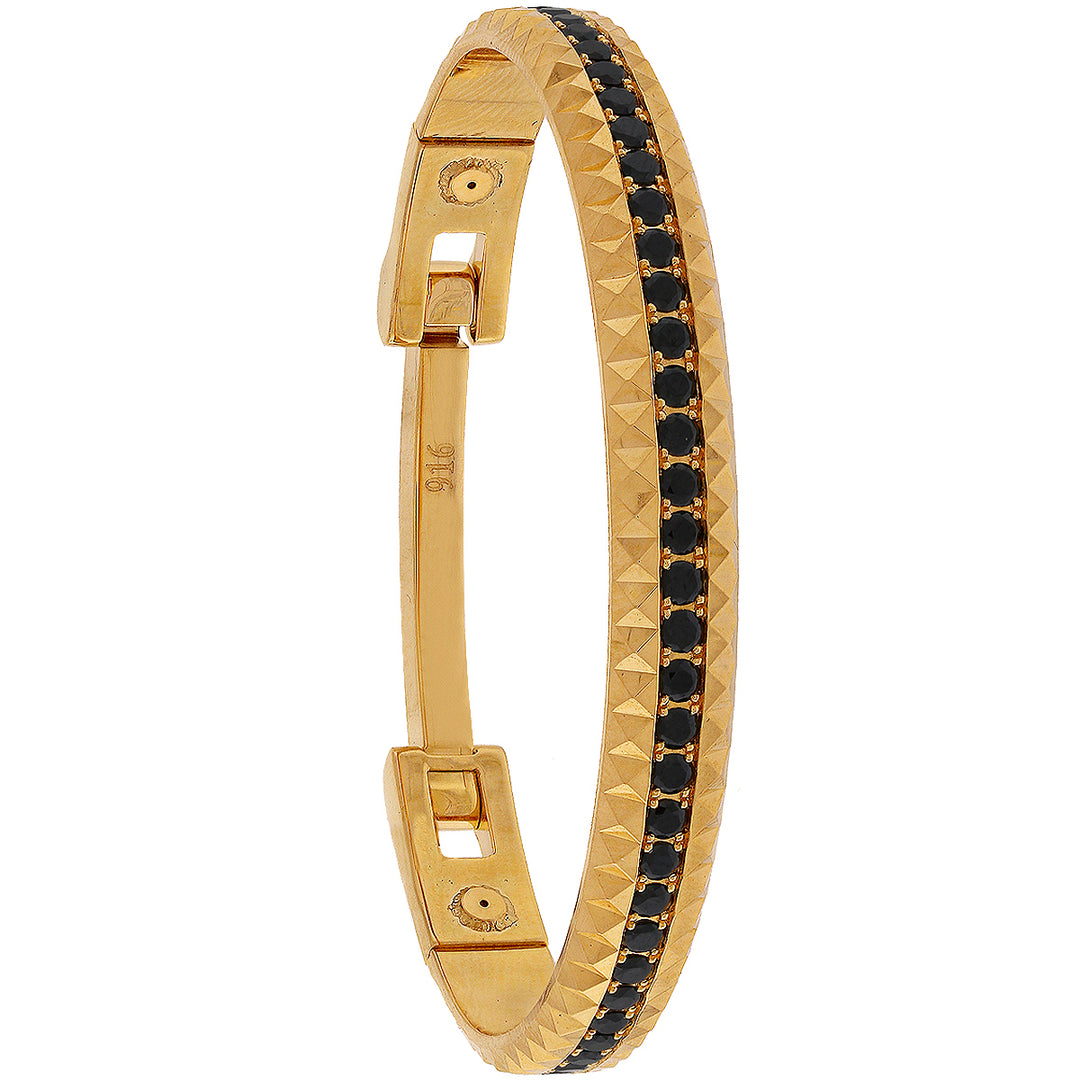 Attractive Yume Cuff Bracelet With Gemstones in 22K Gold