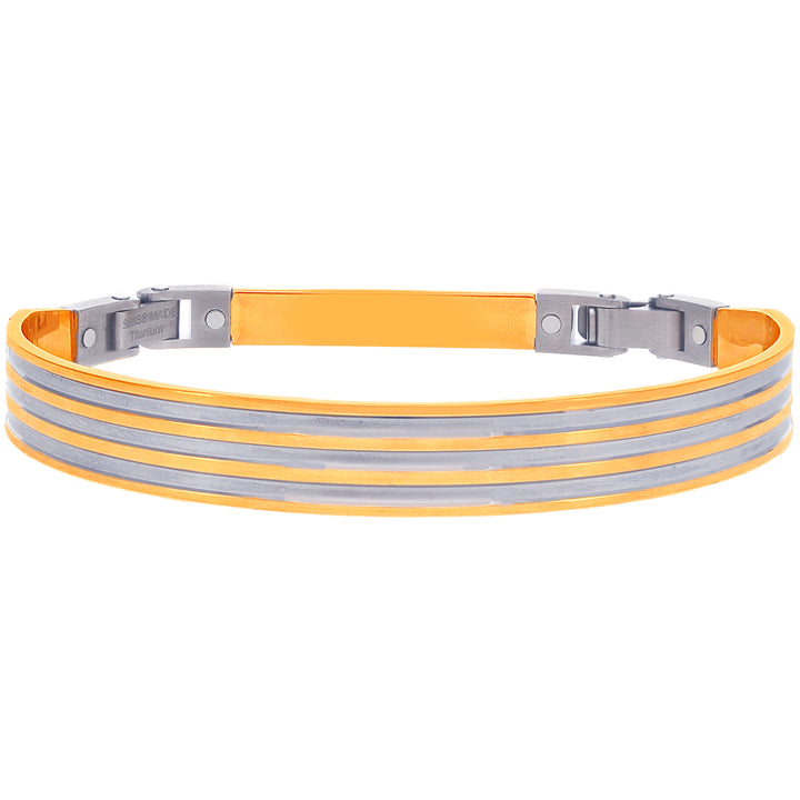 Glamorous Two tone Cuff Bracelet in 22K Gold