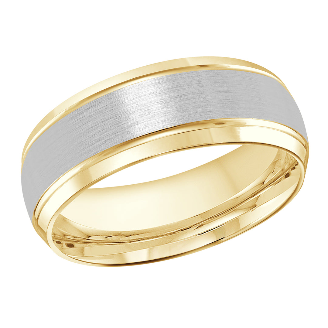 9 Size Two Tone Malo Band in 18K Gold