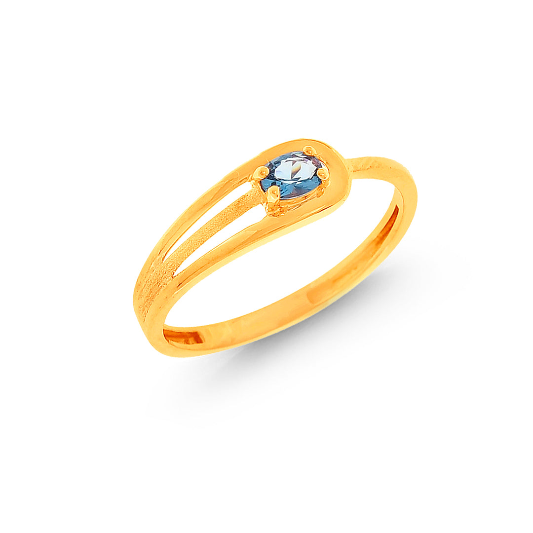 Mesmerizing Ring With CZ in 22K Gold