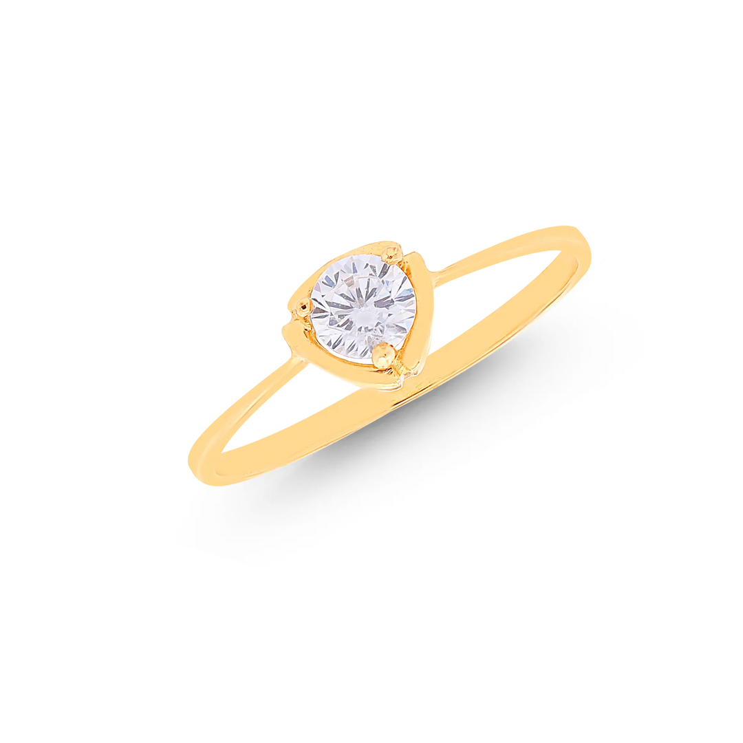 Charming Ring With CZ in 18K Gold