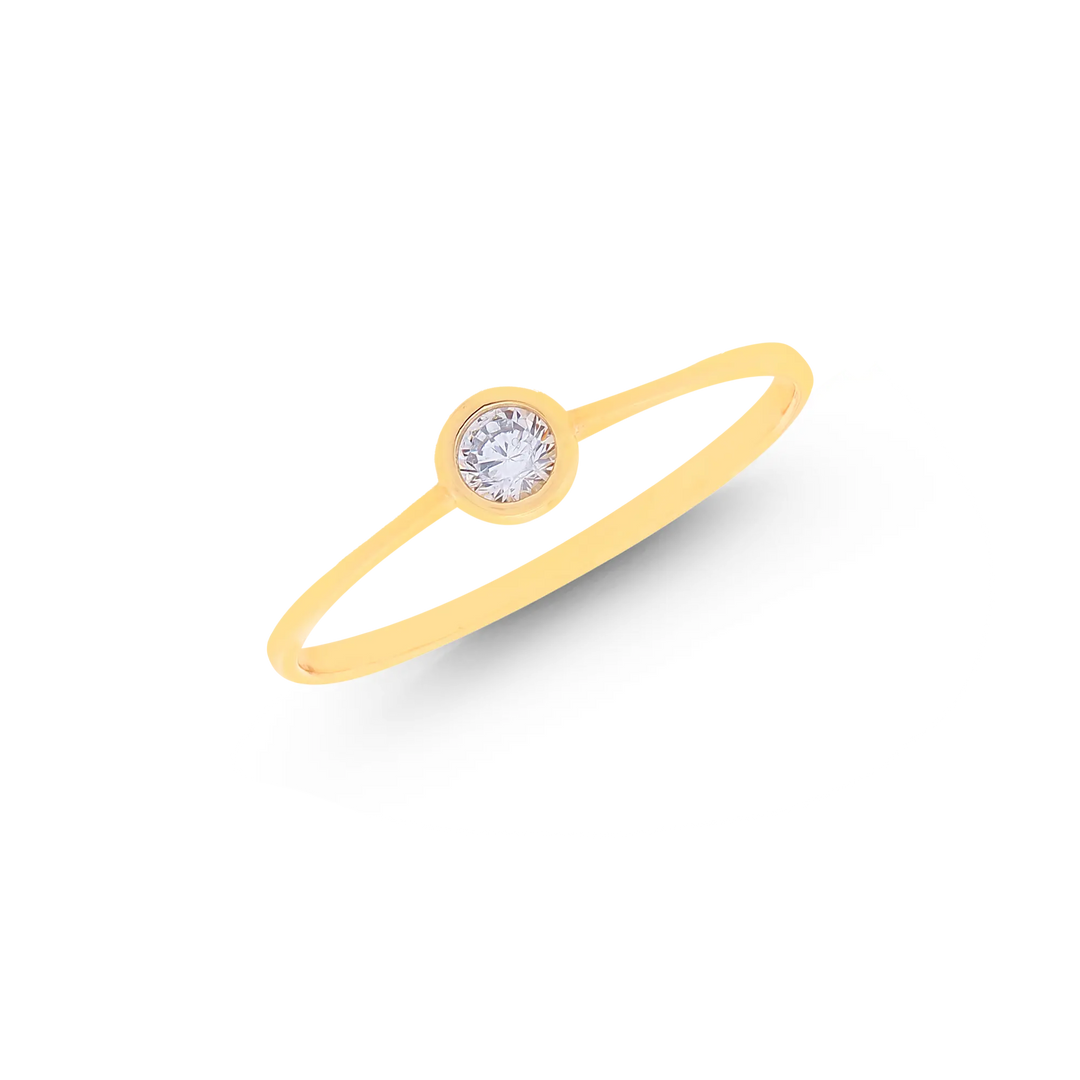 Ravishing Ring With CZ in 18K Gold