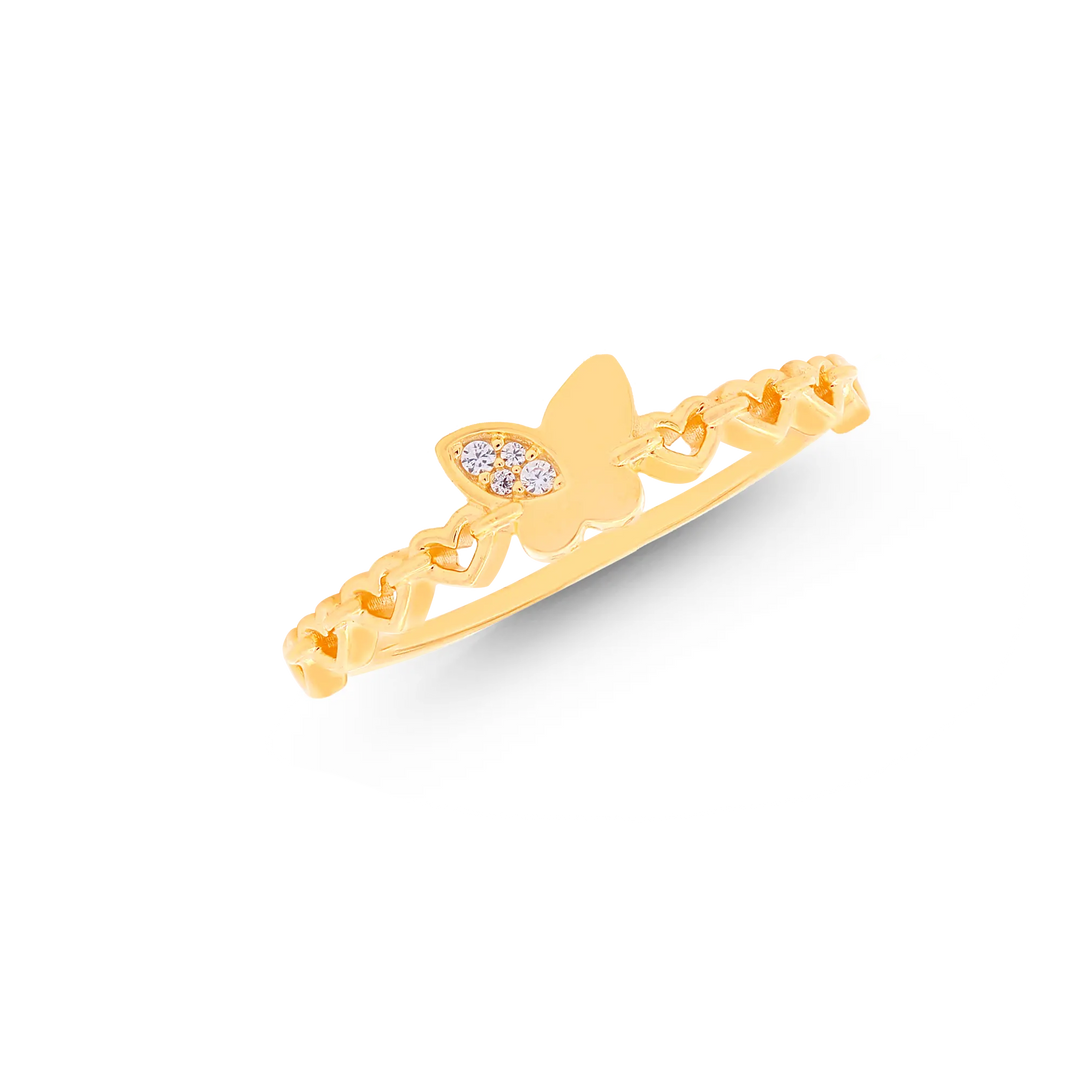 Fascinating Ring With CZ in 18K Gold
