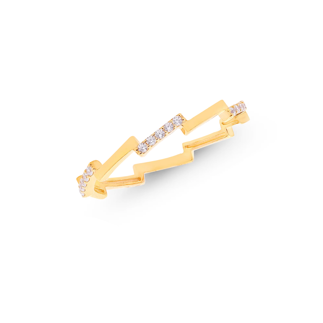 Lovely Ring With CZ in 18K Gold