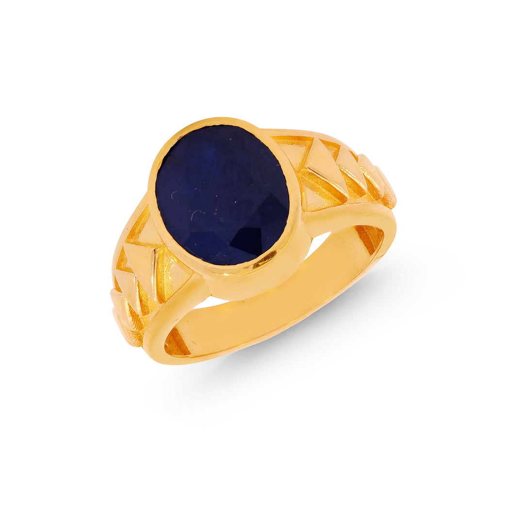 6.3Ct Sapphire Astrological Ring in 22K Gold