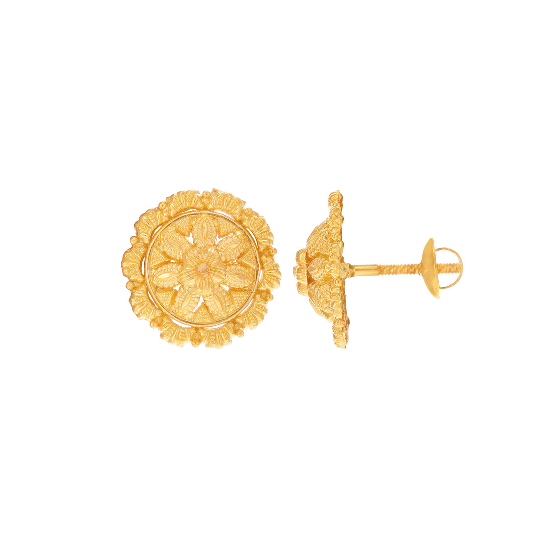 Intricate Earrings in 22K Gold