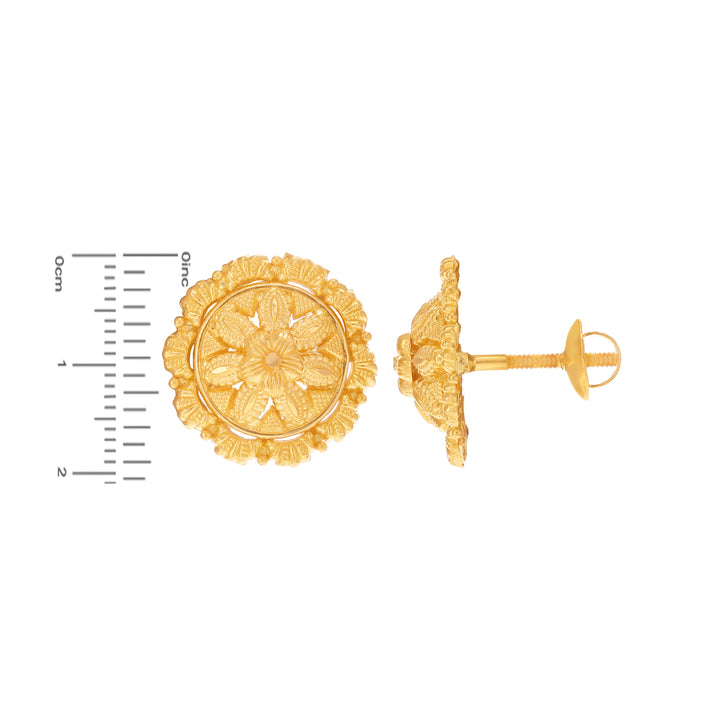 Intricate Earrings in 22K Gold