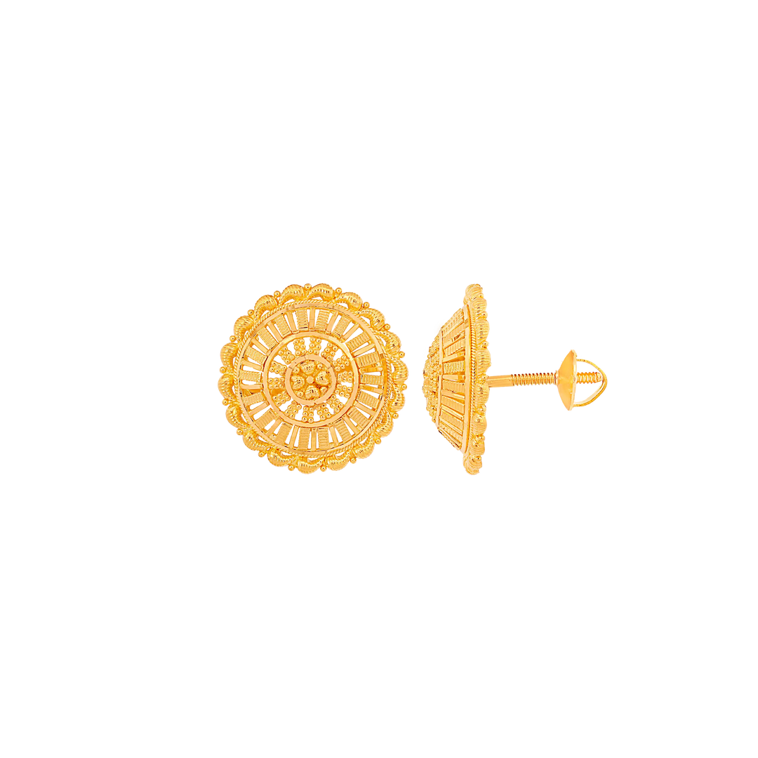 Intricate Earrings in 22K Gold