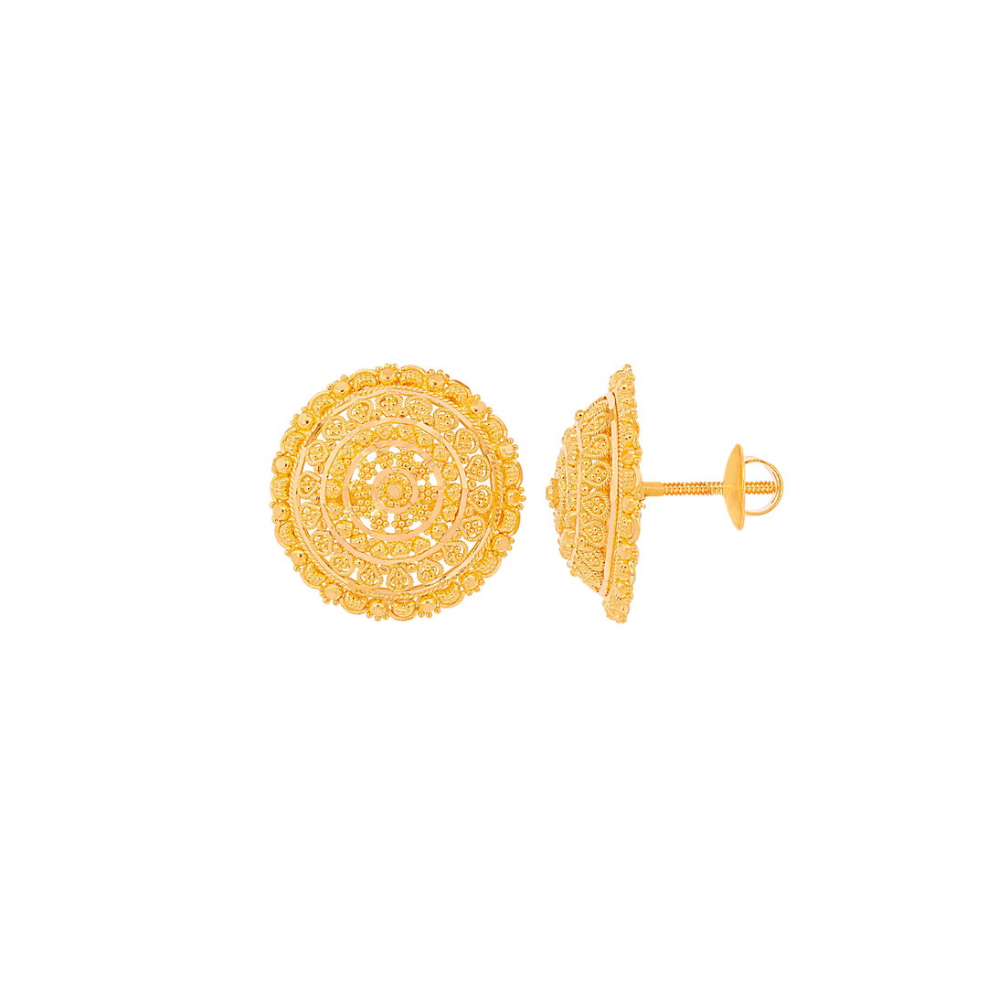 Intricate Earrings in 22K Gold