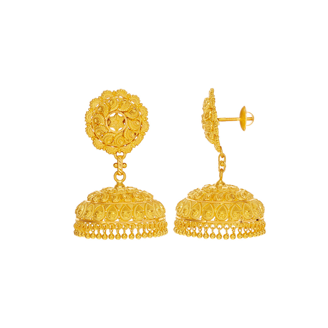 Attractive Jhumkha in 22K Gold