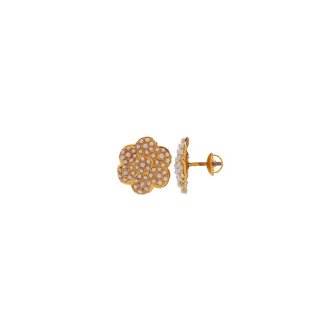 Classic Pearl Earrings in 22K Gold